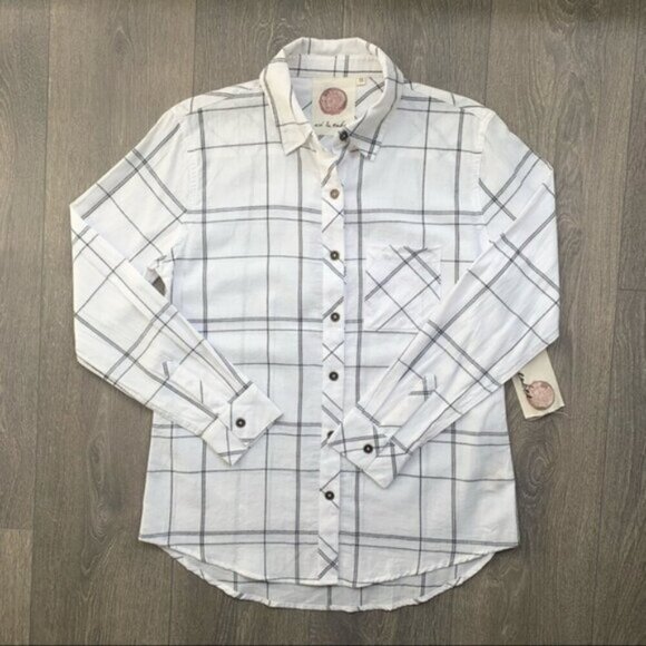 Anthropologie Ash and Ember Button Down Shirt Plaid Western Country Size XS - Picture 6 of 16